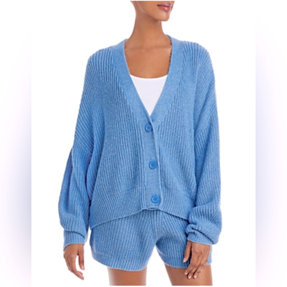 Charlie Holiday Henry Cardigan in Maya Blue